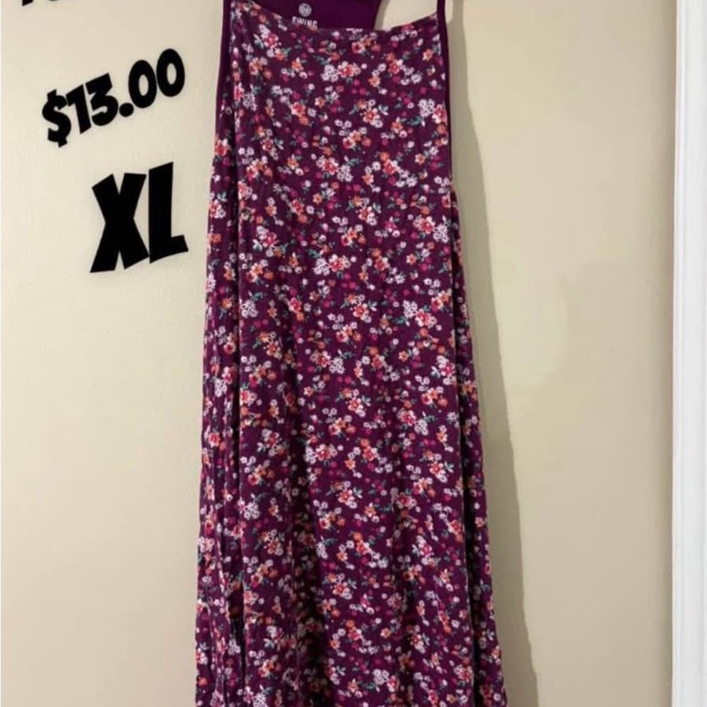 Target Purple Floral A-Line Skirt